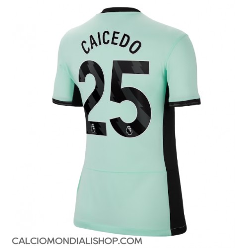 Maglie da calcio Chelsea Moises Caicedo #25 Terza Maglia Femminile 2023-24 Manica Corta